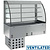 Diamond Refrigerated Display Rectangular, 4 x 1/1 GN, from -1 ° C to 7 ° C, with Bent Glass, Built-in, with an Aggregate, Ventilated with Curtain, Silver