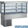 Diamond Refrigerated Display Rectangular, 3 x 1/1 GN, from 4°C to 12°C, with an Aggregate, Built-in, Silver