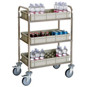 Diamond Stainless Steel 3 Tier Service Trolley 470 x 730 x 470 mm