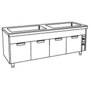 Diamond Bemar elektryczny 2-komorowy, 2 x GN 1/1, stacjonarny, 8,2 kW