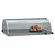 Diamond Countertop Heating Display 0,45 kW, from 30 to 90°C, with Bent Glass, Silver