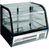 Saro Refrigerated Display Rectangular, 146 L, from 2°C to 10°C, Countertop, Black-Silver