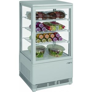Saro Refrigerated Display Square, 68 L, from 0°C to 12°C, Countertop, Ventilated, White