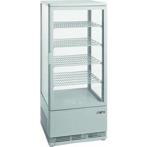 Saro Refrigerated Display Square, 98 L, from 0°C to 12°C, Countertop, White