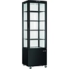 Saro Refrigerated Display Square, 235 L, from 0°C to 12°C, Stationary with Forced Circulation, Black