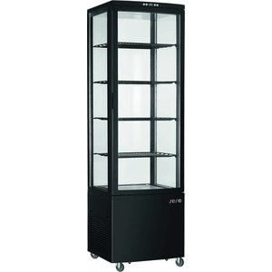 Saro Witryna chłodnicza kwadratowa, 235 L, od 0°C do 12°C, stacjonarna z wymuszonym obiegiem, czarna Saro Witryna chłodnicza kwadratowa, 235 L, od 0°C do 12°C, stacjonarna z wymuszonym obiegiem, czarna