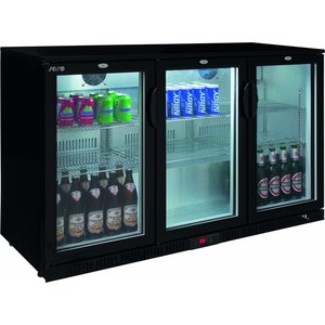 Saro Triple Hinged Doors Back Bar Cooler 320 L, from 2 °C to 10 °C, Black Saro Triple Hinged Doors Back Bar Cooler 320 L, from 2 °C to 10 °C, Black