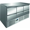 Saro Refrigerated Table with 6 Drawers, GN 1/2, GN 1/2, from 2 °C to 8 °C, Bottom-Mounted Compressor