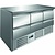 Saro Refrigerated Table with 6 Drawers, GN 1/2, GN 1/2, from 2 °C to 8 °C, Bottom-Mounted Compressor