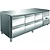 Saro Refrigerated Table with 6 Drawers 465 L, from -2 °C to 8 °C, Side-Mounted Compressor