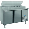 Saro 2-doors Salad Prep Table 7x 1/3 GN with Top Unit, 2 °C to 8 °C, Side-Mounted Compressor Saro 2-doors Salad Prep Table 7x 1/3 GN with Top Unit, 2 °C to 8 °C, Side-Mounted Compressor