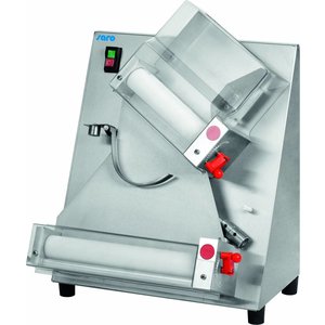 Saro Wałkownica do ciasta z dwoma wałkami od 100 do 400 mm, 50-500 g ciasta, 0,37 kW ze wsadem liniowym Saro Wałkownica do ciasta z dwoma wałkami od 100 do 400 mm, 50-500 g ciasta, 0,37 kW ze wsadem liniowym