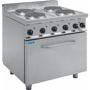 Saro Electric Cooker with 4 Hot Plates and Electric Convection Oven GN 2/1, 120 L, 15,9 kW Saro Electric Cooker with 4 Hot Plates and Electric Convection Oven GN 2/1, 120 L, 15,9 kW