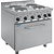 Saro Electric Cooker with 4 Hot Plates and Electric Convection Oven GN 2/1, 120 L, 15,9 kW