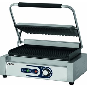 Saro Single Cast Iron Contact Grill, Grooved Grill Plate, 340 x 230 mm, 2,2 kW Saro Single Cast Iron Contact Grill, Grooved Grill Plate, 340 x 230 mm, 2,2 kW