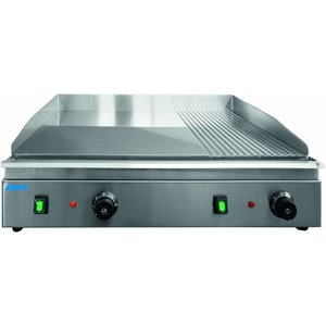 Saro Countertop Electric Griddle 2/3 Smooth, 1/3 Ribbed, Chromed, 2 Heating Zones, 3,5 kW