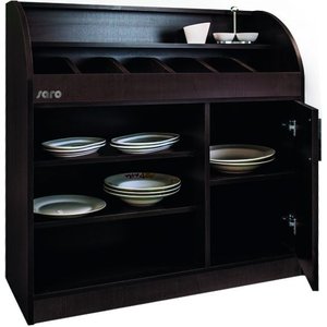 Saro Szafka na sztućce BS 100 | kolor wenge | 1000x400x(H)1065mm Saro Szafka na sztućce BS 100 | kolor wenge | 1000x400x(H)1065mm