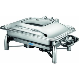 Saro Induction or Pasta Chafing Dish with a Glass Hinged Cover 9 L GN 1/1