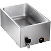 Saro Countertop Electric Bain Marie, 1-Chamber with Drain Tap, GN 1/1, 1 kW