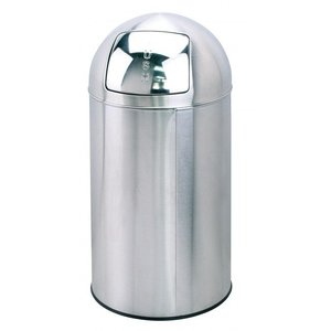Saro 35 L Round Stainless Steel Waste Bin, Swivel Lid Saro 35 L Round Stainless Steel Waste Bin, Swivel Lid