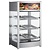 Saro Countertop Heating Display 97 L, 3-Level, 1,20 kW, from 30 to 90 °C, with Bent Glass, Silver
