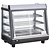 Saro Countertop Heating Display 96 L, 3-Level, 1,50 kW, from 30 to 90 °C, with Slanted Glass, Silver