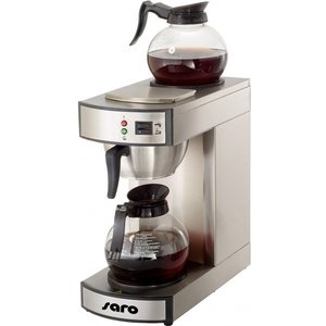 Saro Filter Coffee Machine with 2 Glass Jugs 1,8 L and 2 Hot Plate, 2,1 kW Saro Filter Coffee Machine with 2 Glass Jugs 1,8 L and 2 Hot Plate, 2,1 kW
