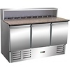 Saro Tripple Doors Pizza Prep Table 8 x GN 1/6, Bottom-Mounted Compressor Saro Tripple Doors Pizza Prep Table 8 x GN 1/6, Bottom-Mounted Compressor
