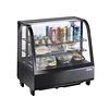 Saro Refrigerated Display Rectangular, 100 L, from 0°C to 12°C, Countertop, Black