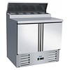 Saro 2-doors Salad Prep Table 5x 1/6 GN with Top Unit, , 2 °C to 8 °C, Bottom-Mounted Compressor Saro 2-doors Salad Prep Table 5x 1/6 GN with Top Unit, , 2 °C to 8 °C, Bottom-Mounted Compressor