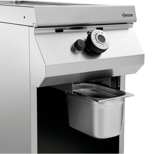 Bartscher Gazowa płyta grillowa gładka, 9 kW na podstawie półotwartej Bartscher Gazowa płyta grillowa gładka, 9 kW na podstawie półotwartej