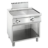 Bartscher Gazowa płyta grillowa 720 x 445 mm, gładka/ryflowana, 2 strefy grzewcze, 14 kW na podstawie półotwartej