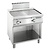 Bartscher Gas Griddle 720 x 445 mm, Smooth/Ribbed, 2 Heating Zones, 14 kW on Half-Open Base
