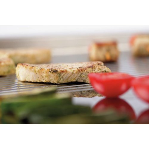 Bartscher Elektryczna płyta grillowa 720 x 445 mm, gładka/ryflowana, 2 strefy grzewcze, 10 kW, 400V na podstawie półotwartej Bartscher Elektryczna płyta grillowa 720 x 445 mm, gładka/ryflowana, 2 strefy grzewcze, 10 kW, 400V na podstawie półotwartej