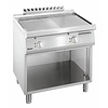Bartscher Electric Griddle 720 x 445 mm, Smooth/Ribbed, 2 Heating Zones, 10 kW, 400V on Half-Open Base