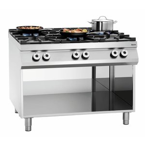 Bartscher Gas Cooker z 6 Double Burner on an Open Base, 37,5 kW Bartscher Gas Cooker z 6 Double Burner on an Open Base, 37,5 kW
