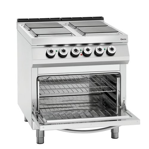 Bartscher Electric Cooker with 4 Hot Plates and Electric Convection Oven GN 2/1, 21,6 kW Bartscher Electric Cooker with 4 Hot Plates and Electric Convection Oven GN 2/1, 21,6 kW