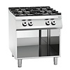 Bartscher Gas Cooker with 4 Burners on an Open Base, 24,5 kW