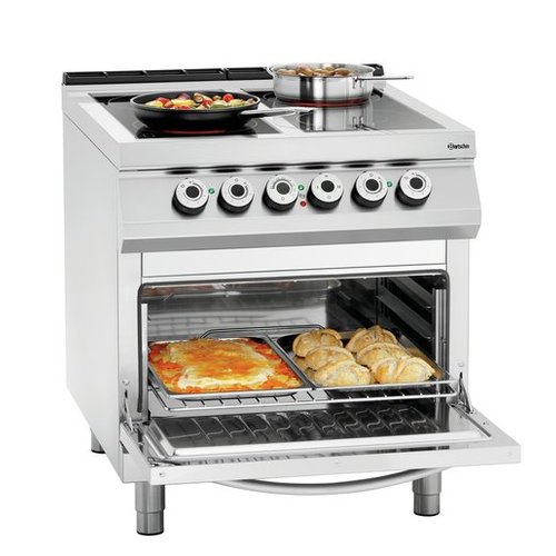 Bartscher Electric Cooker z 4 Hot Zones and Electric Oven GN 2/1, 21,6 kW Bartscher Electric Cooker z 4 Hot Zones and Electric Oven GN 2/1, 21,6 kW