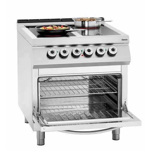 Bartscher Electric Cooker z 4 Hot Zones and Electric Oven GN 2/1, 21,6 kW Bartscher Electric Cooker z 4 Hot Zones and Electric Oven GN 2/1, 21,6 kW