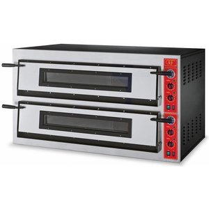 GGF Piec do pizzy 2-komorowy elektryczny 18 kW, 12 x Ø 36 cm, 230 V