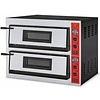 GGF Piec do pizzy 2-komorowy elektryczny 12 kW, 8 x Ø 36 cm, 230 V, rustykalny
