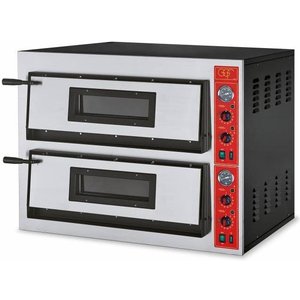 GGF Piec do pizzy 2-komorowy elektryczny 12 kW, 8 x Ø 36 cm, 230 V