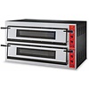 GGF Piec do pizzy 2-komorowy elektryczny 18 kW, 12 x Ø 36 cm, 230 V, rustykalny