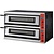 GGF Piec do pizzy 2-komorowy elektryczny 12,8 kW, 12 x Ø 30 cm, 230 V, rustykalny