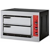 GGF Wyprzedaż - Piec do pizzy 2-komorowy elektryczny 6 kW, 2 x Ø 50 cm, 230 V, rustykalny GGF Wyprzedaż - Piec do pizzy 2-komorowy elektryczny 6 kW, 2 x Ø 50 cm, 230 V, rustykalny