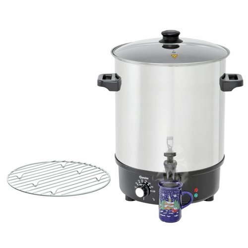 Bartscher Mulled wine pot, bl.w. canner30L,SS