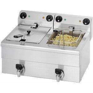 Saro 2-Tank Countertop Electric Fryer 2 x 10 L, 2 x 3,25 kW