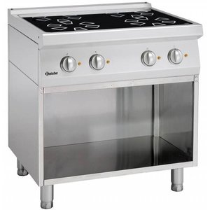 Bartscher Ceramic Electric Cooker with 4 Heating Zones on an Open Base, 9,2 kW Bartscher Ceramic Electric Cooker with 4 Heating Zones on an Open Base, 9,2 kW