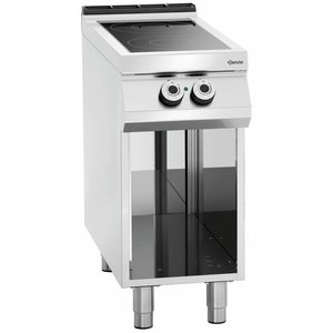 Bartscher Ceramic Electric Cooker with 2 Heating Zones on an Open Base, 8 kW